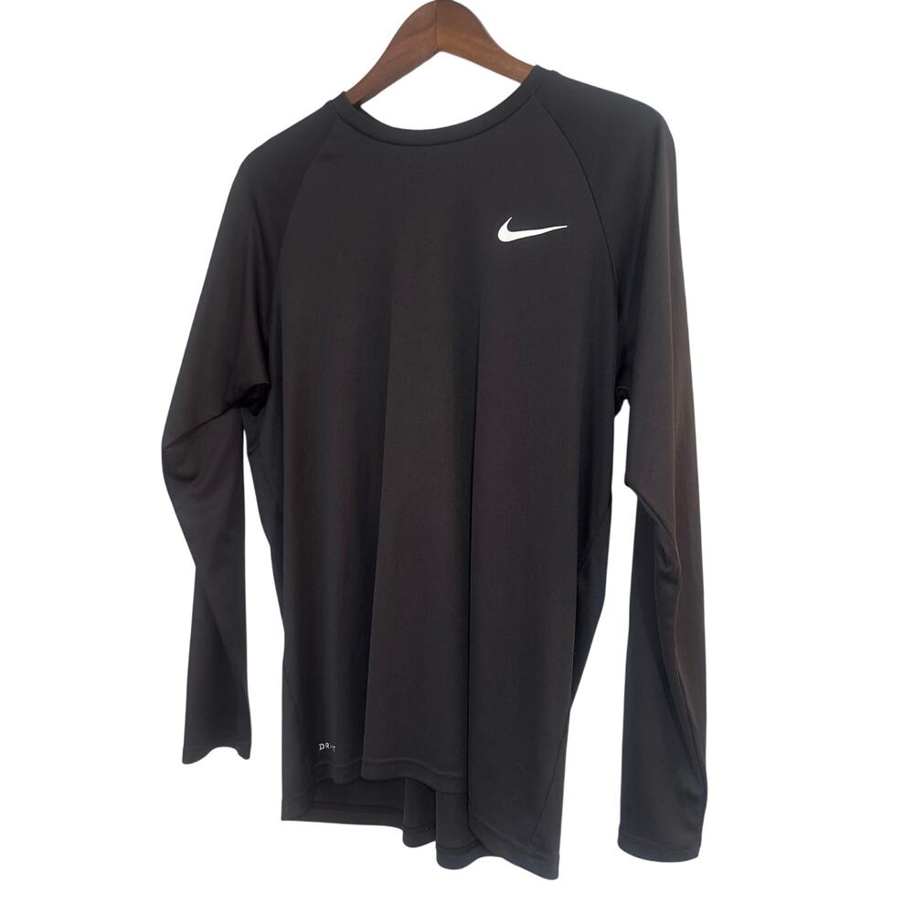 Mens Nike Dry Fit/Nike Swim L/S Black Shirt